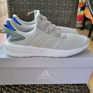 Men's Adidas Lite Racer BYD 2.0 Running Shoe - Grey/Grey/Royal Blue - Size 9.5